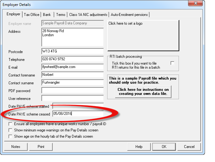 Closing A Payroll Scheme Moneysoft