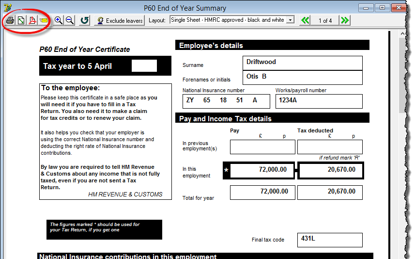 hmrc p60 forms to