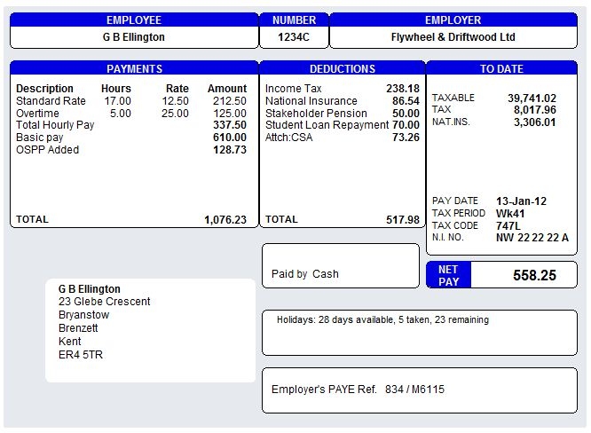 Payroll Manager Software Employee Payslips Selection