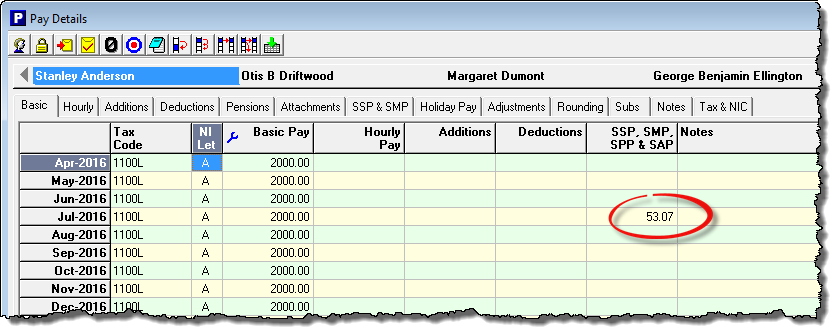 slip 2019 employee pay Statutory Sick  Moneysoft Pay  (SSP)