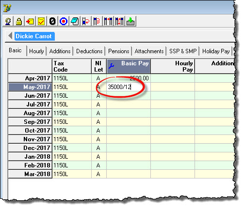 changing-the-annual-salary-of-an-employee-moneysoft