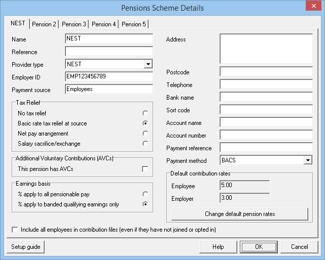 NEST Pension scheme details