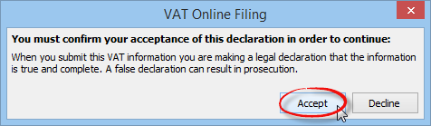 VAT declaration