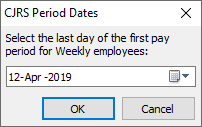set period dates weekly