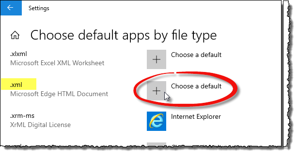 set default file type