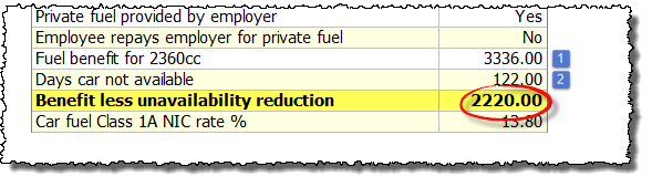 fuel benefit calculation