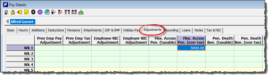 adjustment amount