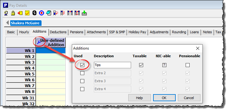 create tips column