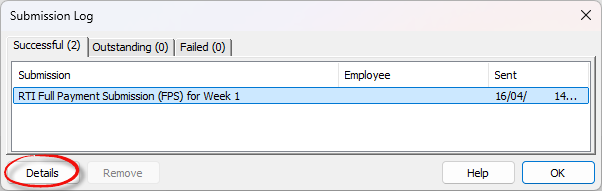 submission log