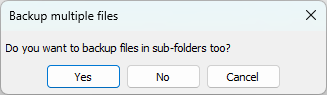 backup sub folders too?