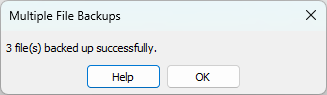 files backed up