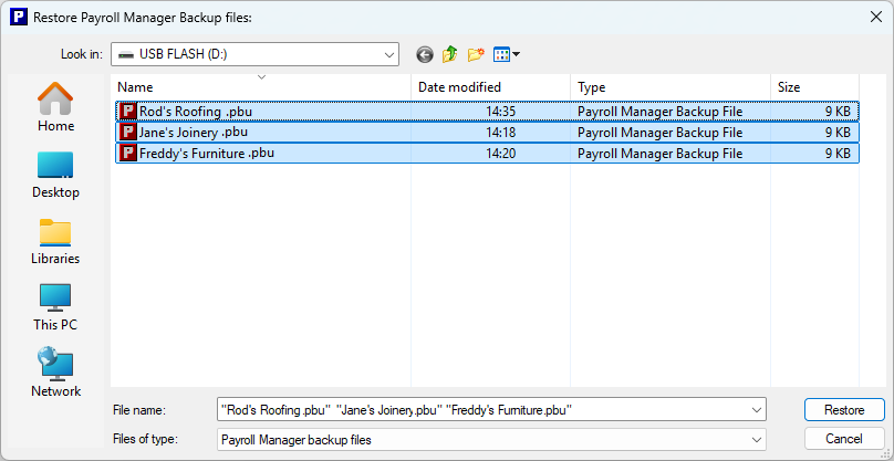 select all files